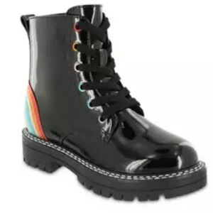 MIA Youth Girls Padma Patent Rainbow Combat Boots size 3